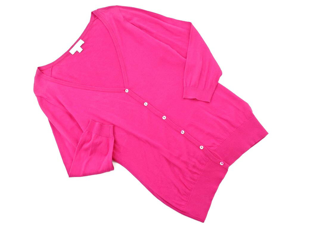 JOHN SMEDLEY ジョンスメドレー 7分袖 カーディガン sizeM/ピンク ◇■ ☆ fic4 レディース【USED】【中古】【古着】【ブランド古着買取・販売ABJ】