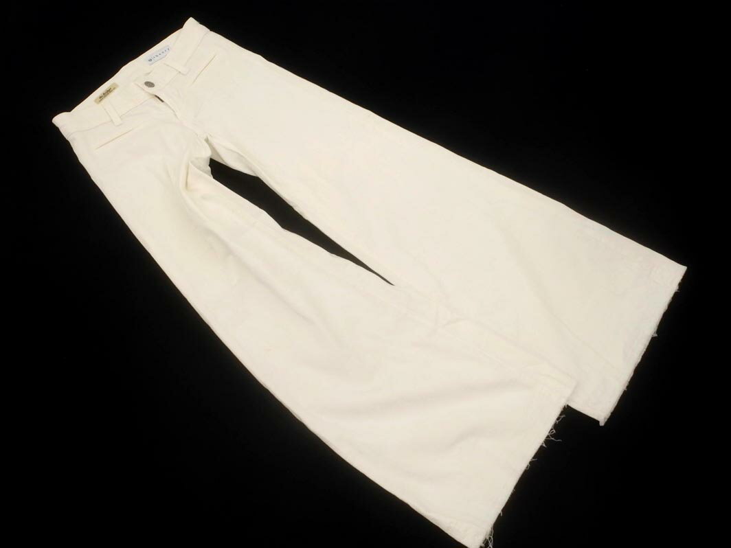 セオリー アドリアーノゴールドシュミット カットオフ ストレッチ ワイド デニムパンツ size24/白 ■■ ☆..