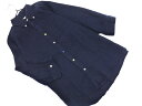 グリーンレーベルリラクシング ユナイテッドアローズ リネン100% ボタンダウン シャツ sizeL/紺 ■◇ ☆ fcc4 レディース【USED】【中古】【古着】【ブランド古着買取・販売ABJ】(4)