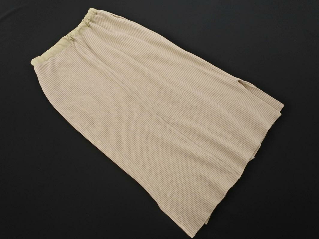 coen コーエン リブ タイト スカート sizeF/ベージュ ■◇ ☆ fec0 レディース【USED】【中古】【古着】【ブランド古着買取・販売ABJ】