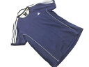 ネコポスOK adidas アディダス Tシャツ sizeO/紺 ■◆ ☆ fgb6 メンズ【USED】【中古】【古着】【ブランド古着買取・販売ABJ】