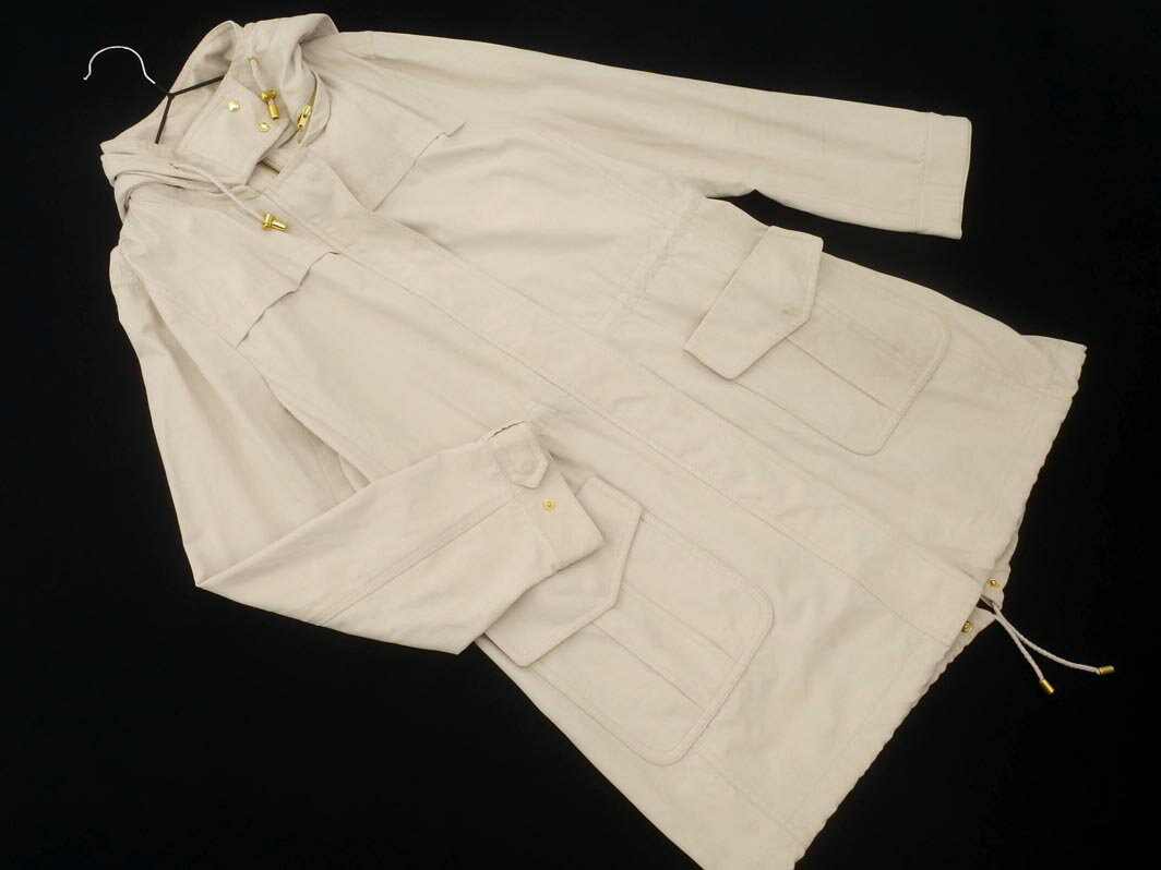 CLEAR IMPRESSION クリアインプレッション ナイロン混 フード ジャケット size2/ライトベージュ ■◇ ☆ fcc4 レディース【USED】【中古】【古着】【ブランド古着買取・販売ABJ】