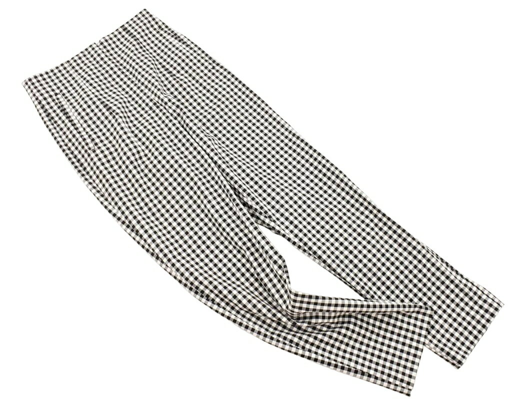 ZARA ザラ ギンガムチェック ハイウエスト テーパード パンツ sizeS/白x黒 ■■ ☆ fic4 レディース【USED】【中古】【古着】【ブランド古着買取・販売ABJ】のサムネイル