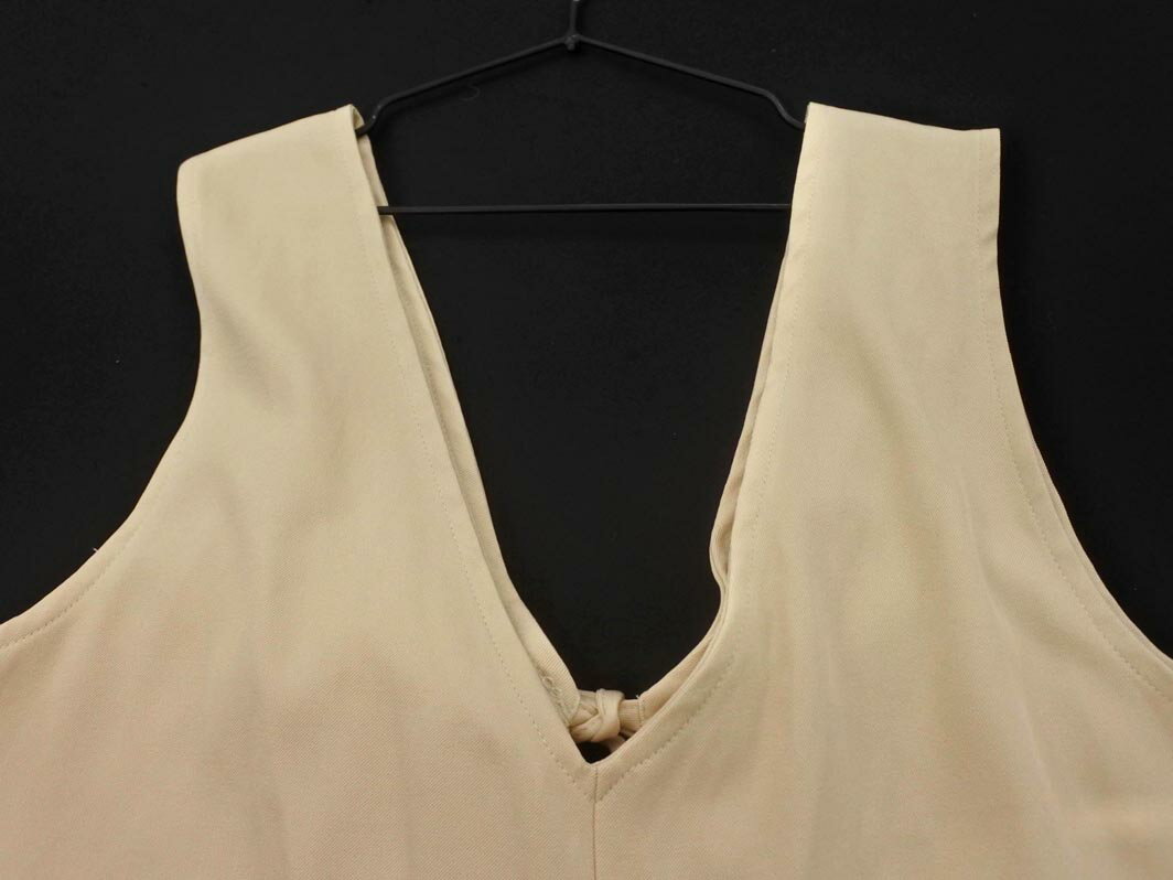 Allegra K ジャンプスーツ ボタンアップ タイウエストポケット付き ターンダウンカラー レディース オレンジ S