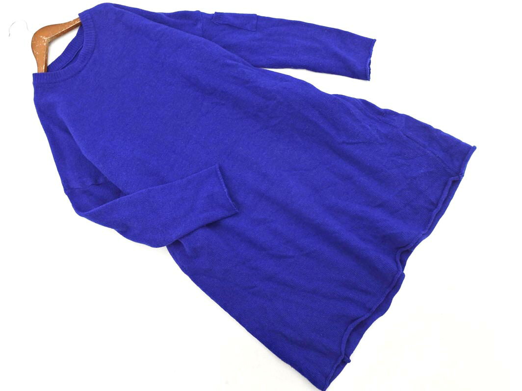 antiqua アンティカ ニット ワンピース sizeM/青 ◇■ ☆ fkb8 レディース【USED】【中古】【古着】【ブラ..