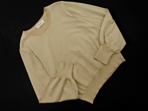 OPAQUE オペーク ラメ ボリュームスリーブ ニット セーター sizeM/ベージュ ■◇ ☆ feb9 レディース【USED】【中古】【古着】【ブランド古着買取・販売ABJ】 OPAQUE オペーク ラメ ボリュームスリーブ ニット セーター sizeM/ベージュ ■◇ ☆ feb9 レディース【USED】【中古】【古着】【ブランド古着買取・販売ABJ】