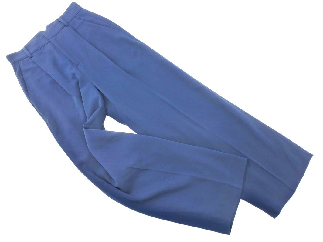 Capri Pants - UNITED ARROWS ユナイテッドアローズ タック ワイド パンツ size34/青 ■◇ ☆ gdb4 レディース【USED】【中古】【古着】【ブランド古着買取・販売ABJ】