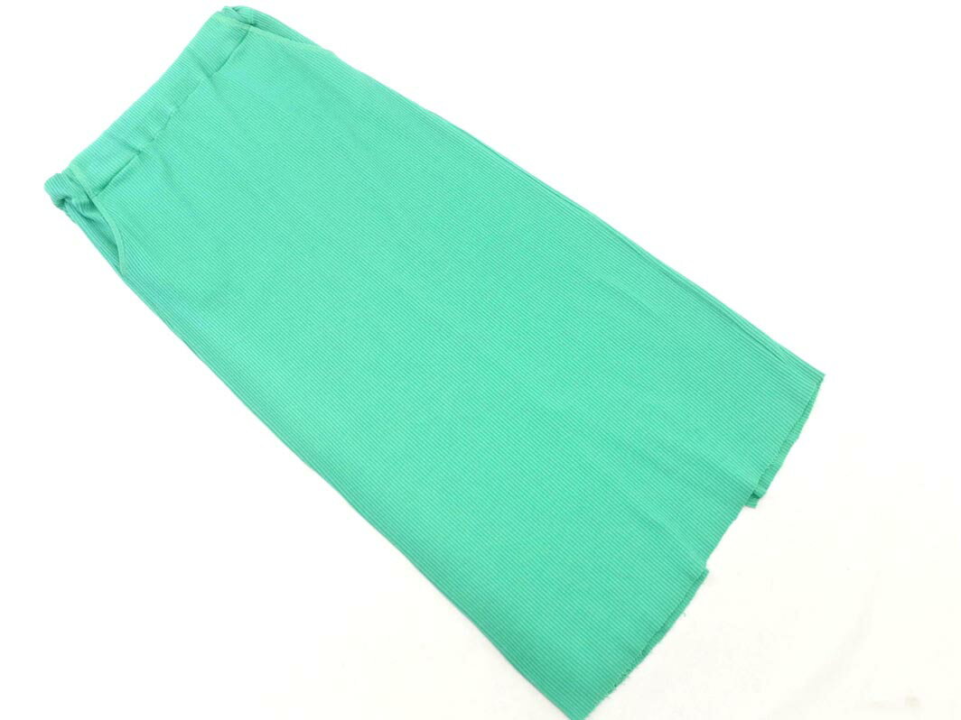 Discoat ディスコート リブ タイト マキシ スカート sizeF/緑 ■■ ☆ ffc3 レディース【USED】【中古】【古着】【ブランド古着買取・販売...