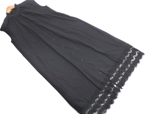 NATURAL BEAUTY BASIC ナチュラルビューティーベーシック レース 切替 ノースリーブ シャツ ワンピース sizeM/黒 ■◆ ☆ fgc3 レディース【USED】【中古】【古着】【ブランド古着買取・販売ABJ】 NATURAL BEAUTY BASIC ナチュラルビューティーベーシック レース 切替 ノースリーブ シャツ ワンピース sizeM/黒 ■◆ ☆ fgc3 レディース【USED】【中古】【古着】【ブランド古着買取・販売ABJ】