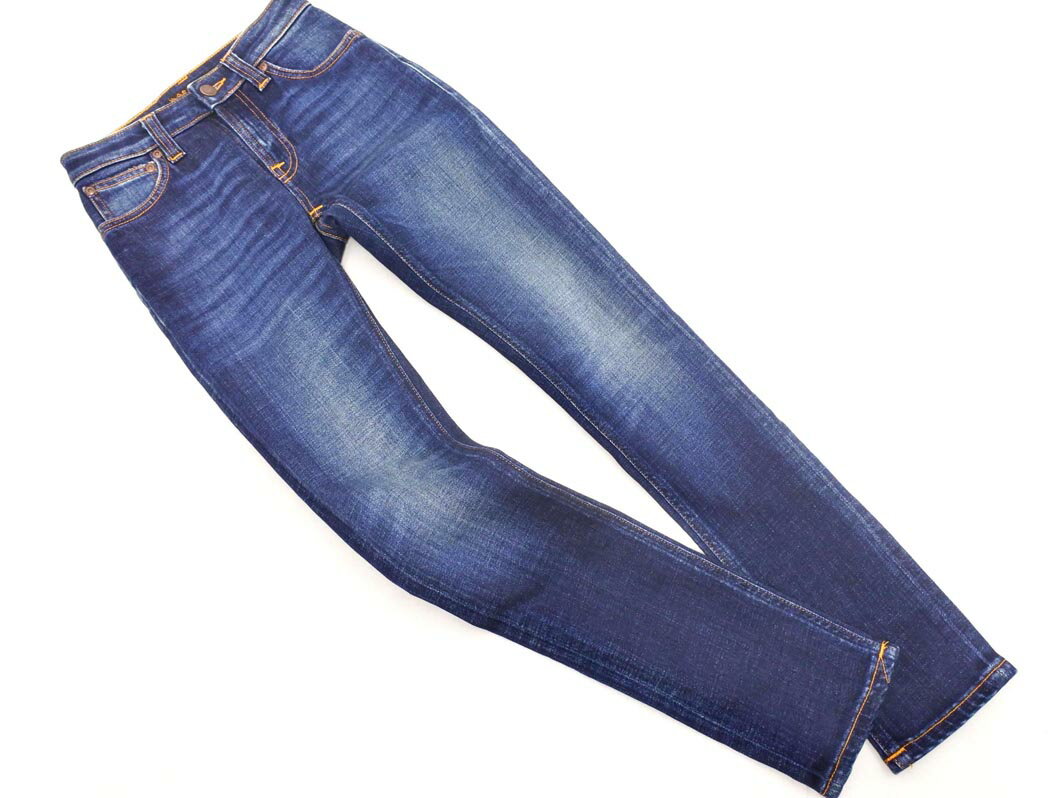 Nudie Jeans ヌーディージーンズ USED加工 スキニー デニムパンツ size24/紺 ■■ ☆ fjd0 レディース【USED】【中古】【古着】【ブランド古着買取・販売ABJ】