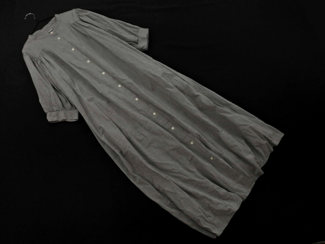 LAKOLE ラコレ バンドカラー シャツ ワンピース sizeS/グレー ■◆ ☆ feb6 レディース【USED】【中古】【古着】【ブランド古着買取・販売ABJ】