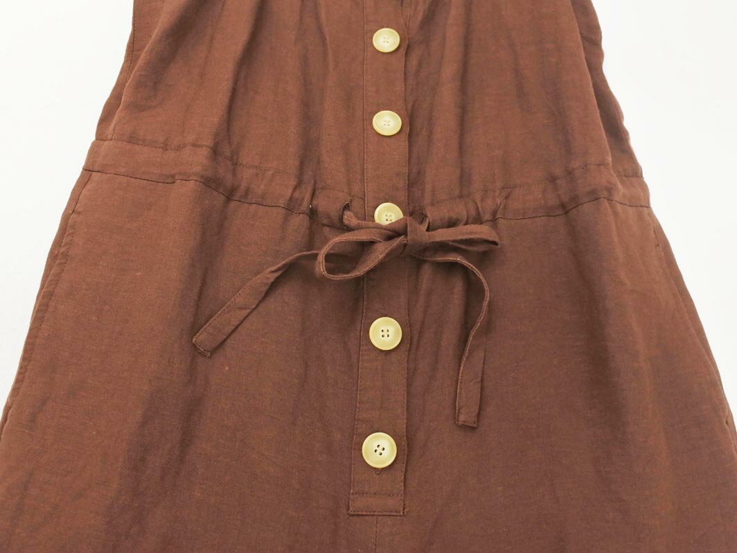 MOUSSY マウジー リネン混 サロペット オーバーオール size1/茶 ■◆ ☆ feb4 レディース【USED】【中古】【古着】【ブランド古着買取・販売ABJ】