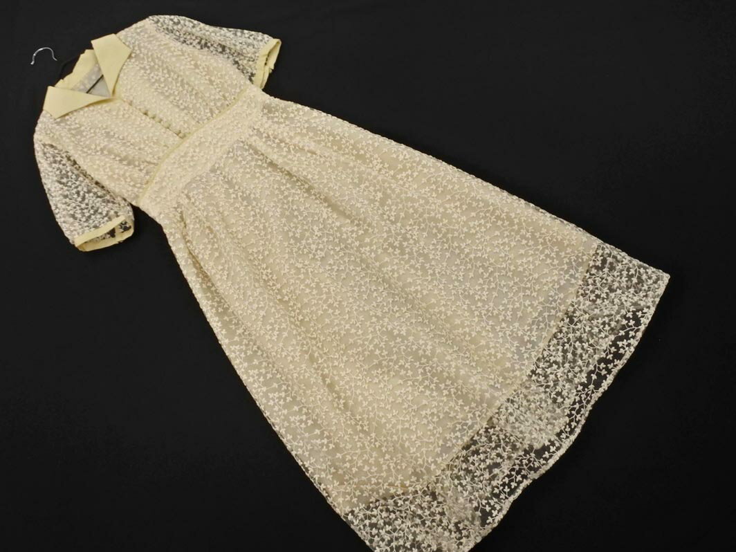 idem イデム アンティローザ レース ワンピース sizeF/オフホワイト ■◆ ☆ feb3 レディース【USED】【中古】【古着】【ブランド古着買取・販売ABJ】
