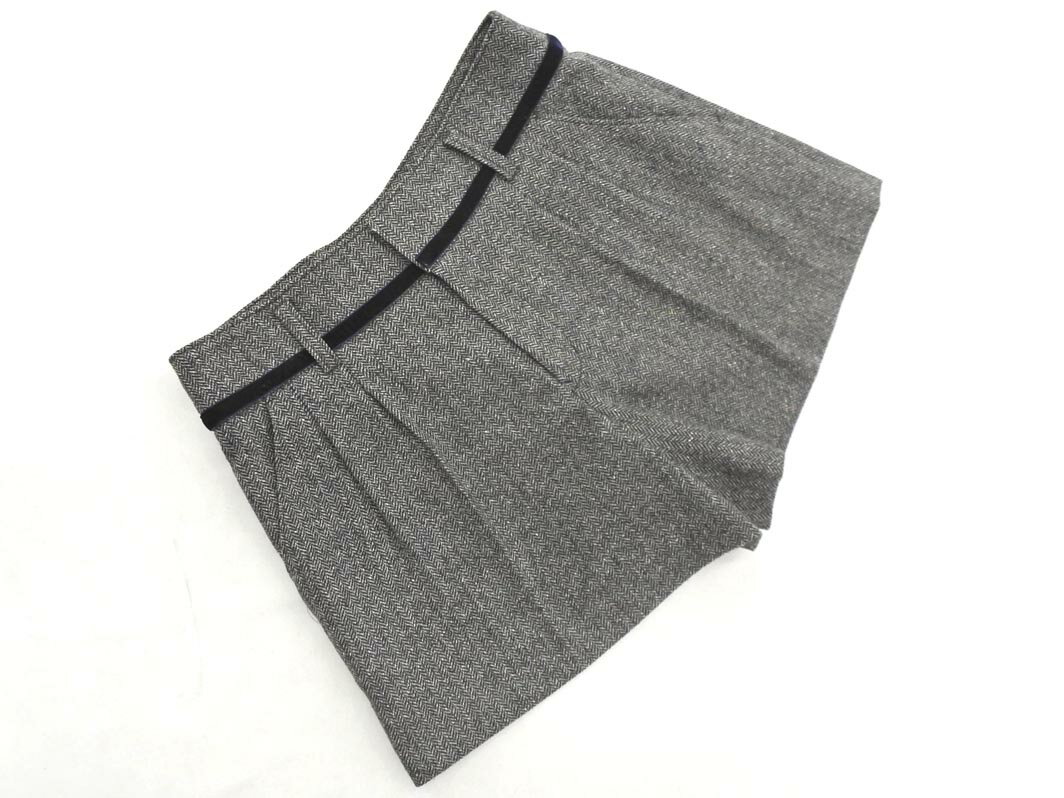 JILLSTUART ジルスチュアート ウール混 ヘリンボーン ショート パンツ size2/グレー ◇■ ☆ gac1 レディース【USED】【中古】【古着】【ブランド古着買取・販売ABJ】(4.0)