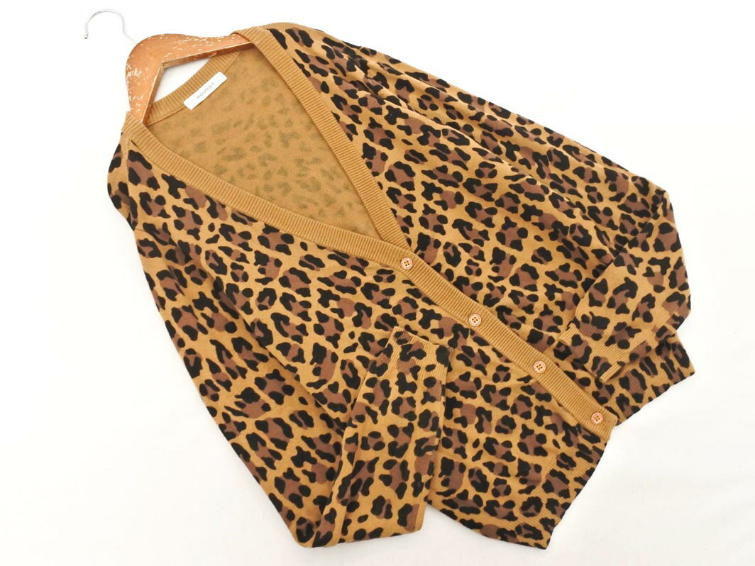 MOUSSY マウジー 総柄 ニット カーデ