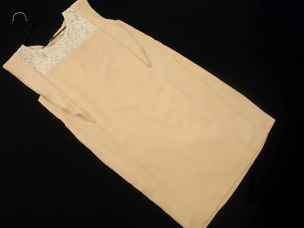 URBAN RESEARCH ROSSO アーバンリサーチロッソ レース フリル ノースリーブ ワンピース sizeF/ベージュ ■◆ ☆ fec3 レディース【USED】【中古】【古着】【ブランド古着買取・販売ABJ】