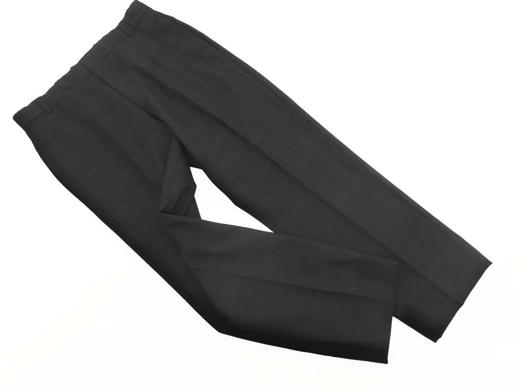 Paul Smith ポールスミス 大きいサイズ チェック パンツ size81/黒xブラウン ■■ ☆ fid0 メンズ【USED】【中古】【古着】【ブランド古着買取・販売ABJ】