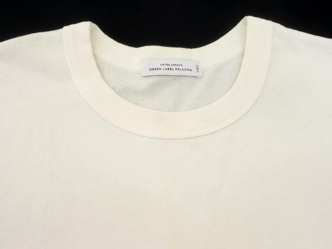 ネコポスOK グリーンレーベルリラクシング ユナイテッドアローズ 胸ポケット カットソー sizeL/白 ■◆ ☆ ffa2 メンズ【USED】【中古】【古着】【ブランド古着買取・販売ABJ】