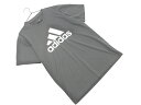 adidas アディダス ロゴ トレーニングウェア Tシャツ sizeO/グレー ■◆ ☆ fgb0 メンズ【USED】【中古】【古着】【ブランド古着買取・販売...