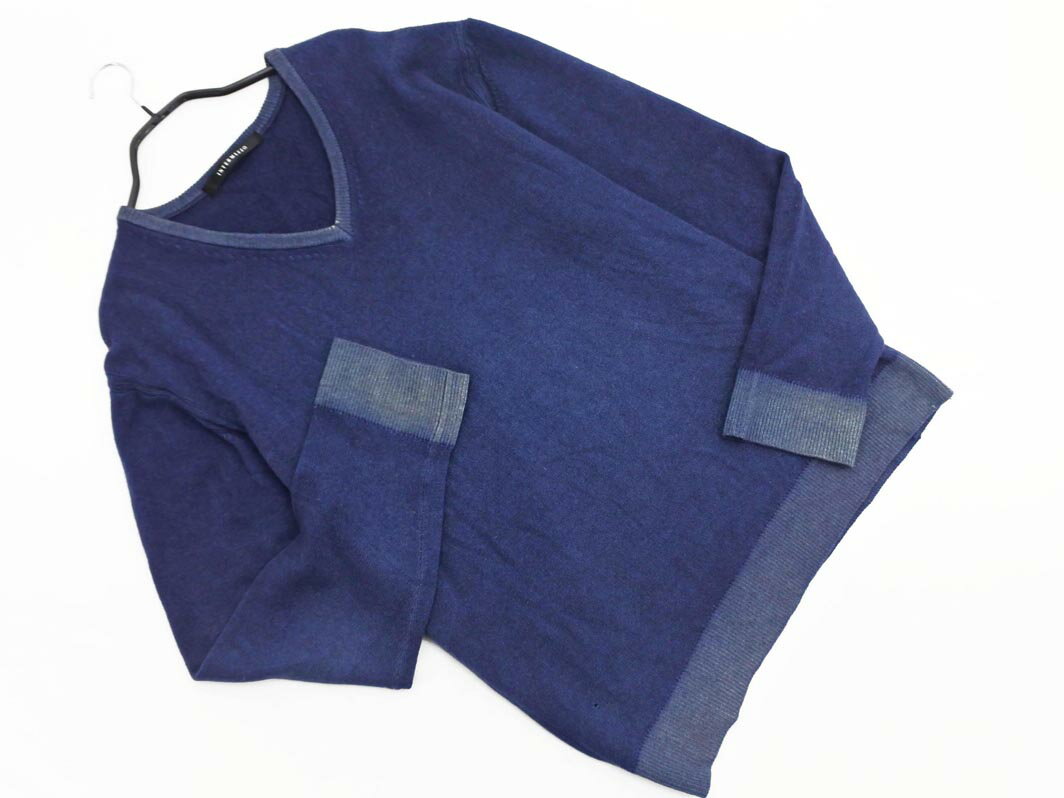 INTERMEZZO インターメッツォ カシミヤ100% Vネック ニット セーター sizeLL/紺 ◇■ ☆ fhc5 メンズ【USED】【中古】【古着】【ブランド古着買取・販売ABJ】