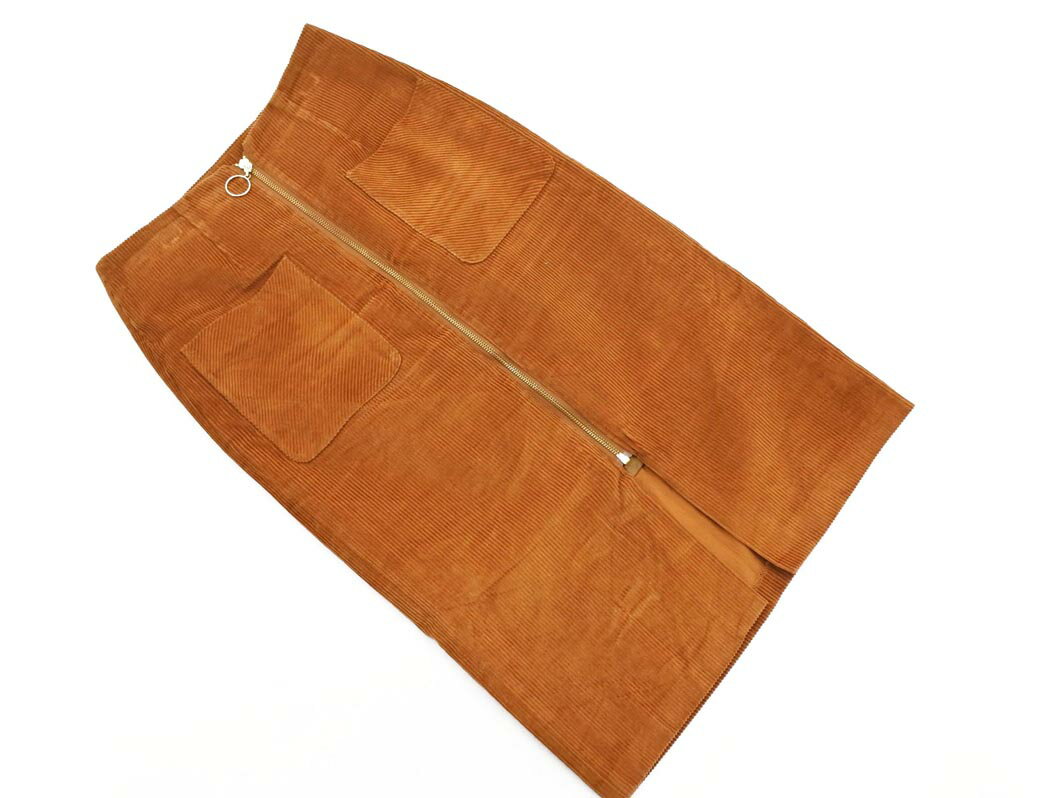 Andemiu アンデミュウ コーデュロイ タイト スカート sizeS/茶 ◇■ ☆ fja8 レディース【USED】【中古】【古着】【ブランド古着買取・販売ABJ】