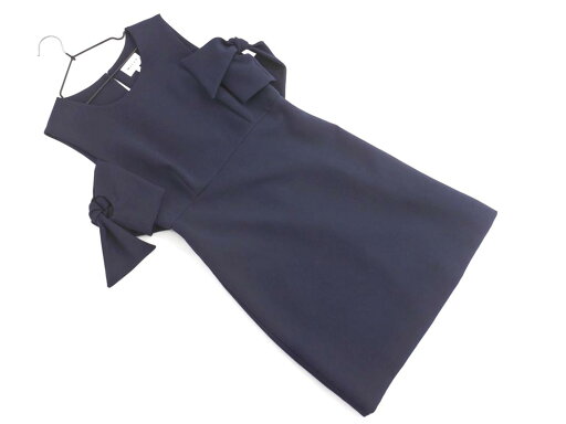 MILLY ミリー オフショルダー リボン ワンピース size0/紺 ■◆ ☆ ffa9 レディース【USED】【中古】【古着】【ブランド古着買取・販売ABJ】 MILLY ミリー オフショルダー リボン ワンピース size0/紺 ■◆ ☆ ffa9 レディース【USED】【中古】【古着】【ブランド古着買取・販売ABJ】