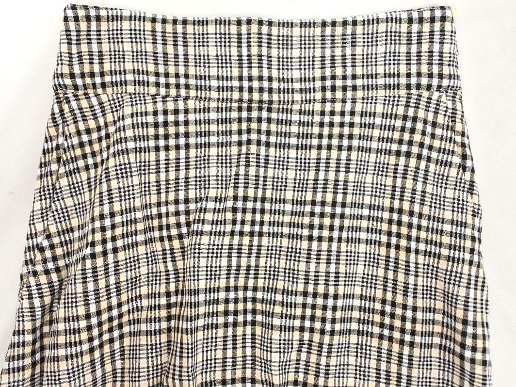 Mila Owen ミラオーウェン リネン100% チェック ロング スカート size0/ベージュx黒 ■◇ ☆ gea7 レディース【USED】【中古】【古着】【ブランド古着買取・販売ABJ】 furugi-abj-11164878 ブランド古着ならABJ サンプル画像3