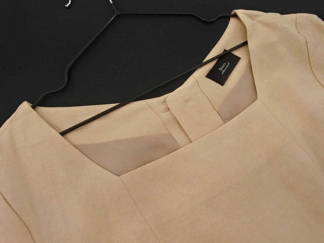 URBAN RESEARCH DOORS アーバンリサーチドアーズ リネン混 Aライン ワンピース sizeOne/ベージュ ■◆ ☆ ffb3 レディース【USED】【中古】【古着】【ブランド古着買取・販売ABJ】