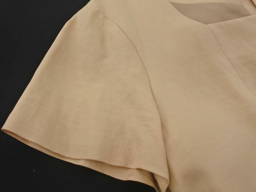 URBAN RESEARCH DOORS アーバンリサーチドアーズ リネン混 Aライン ワンピース sizeOne/ベージュ ■◆ ☆ ffb3 レディース【USED】【中古】【古着】【ブランド古着買取・販売ABJ】