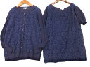 MACKINTOSH PHILOSOPHY マッキントッシュフィロソフィー レース アンサンブル カーディガン size38/紺 ■◇ ☆ fgc1 レディース【USED】【中古】【古着】【ブランド古着買取・販売ABJ】