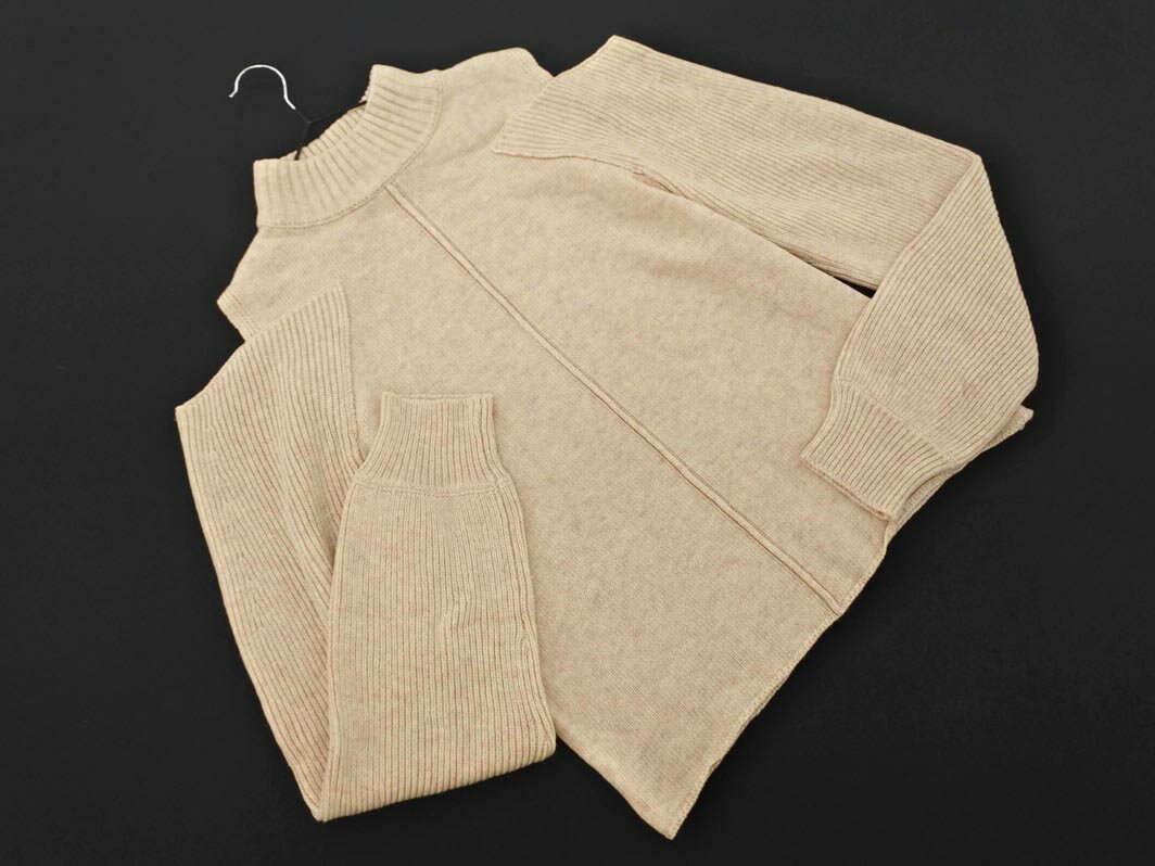 who&#039;s who Chico フーズフーチコ オープンショルダー ボトルネック ニット セーター sizeF/ベージ..