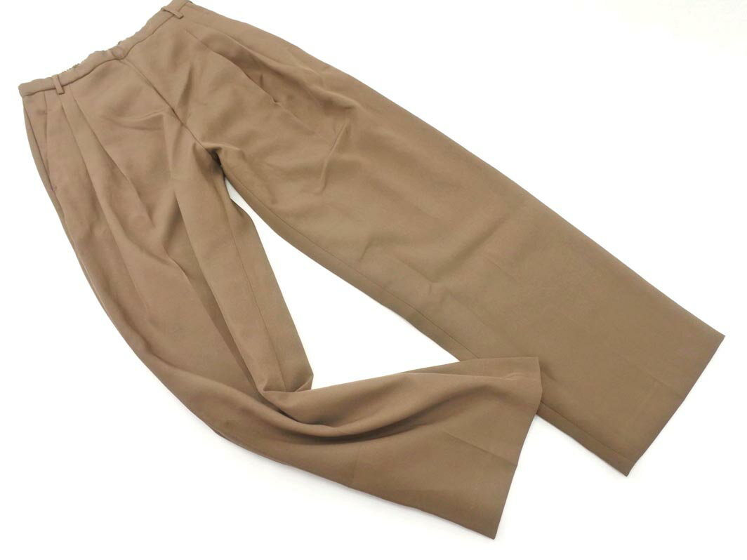 simplicite シンプリシテェ タック ワイド パンツ 茶 ■◇ ☆ geb2 レディース