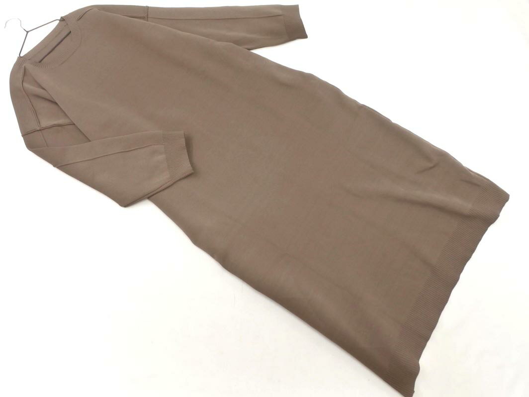 patterntorso パターントルソ antiqua アンティカ ニット Iライン ワンピース sizePLUS/茶 ◇■ ☆ fkc5 ..