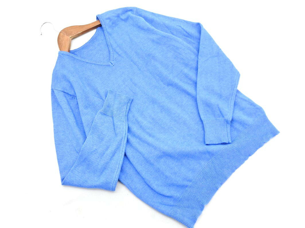 marvelous by Pierrot マーベラス バイ ピエロ Vネック ニット セーター sizeLL/青 ◇■ ☆ fkb0 レディース【USED】【中古】【古着】【ブランド古着買取・販売ABJ】