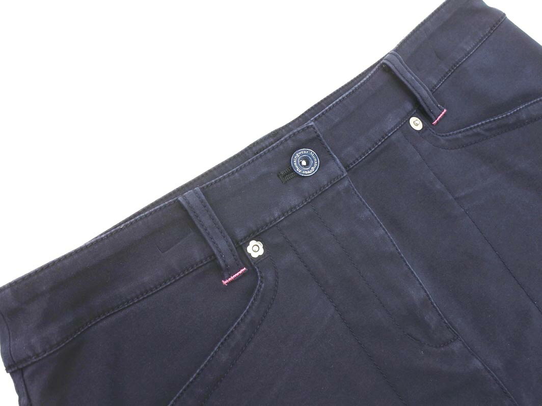 ネコポスOK Munsingwear マンシングウェア ゴルフ GOLF ポケット 刺繍 スカート size9/紺 ■■ ☆ gfa9 レディース【USED】【中古】【古着】【ブランド古着買取・販売ABJ】