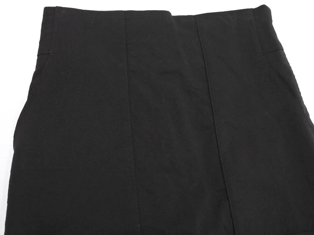 ネコポスOK ROPE ロペ リネン混 ベーカー ロング スカート size38/黒 ■◇ ☆ gec2 レ...