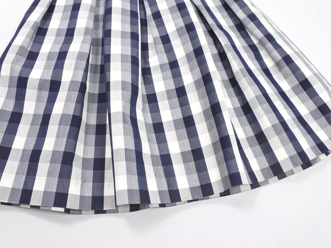 Rope Picnic ロペピクニック ギンガムチェック タック スカート size38/白x紺 ■◇ ☆ gec2 レディース【USED】【中古】【古着】【ブランド古着買取・販売ABJ】 furugi-abj-11172253 ブランド古着ならABJ サンプル画像3