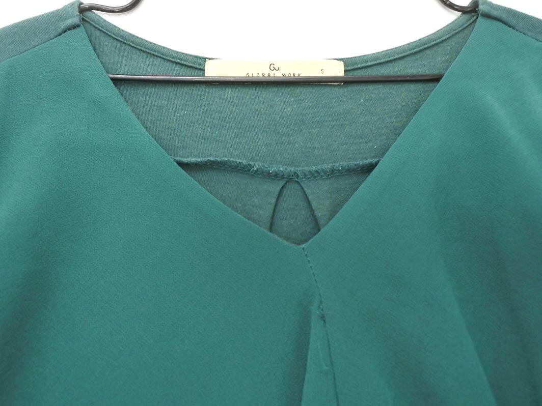 ネコポスOK GLOBAL WORK グローバルワーク シフォン 切替 カットソー sizeS/緑 ■◆ ☆ gec2 レディース【USED】【中古】【古着】【ブランド古着買取・販売ABJ】 furugi-abj-11172565 ブランド古着ならABJ サンプル画像2