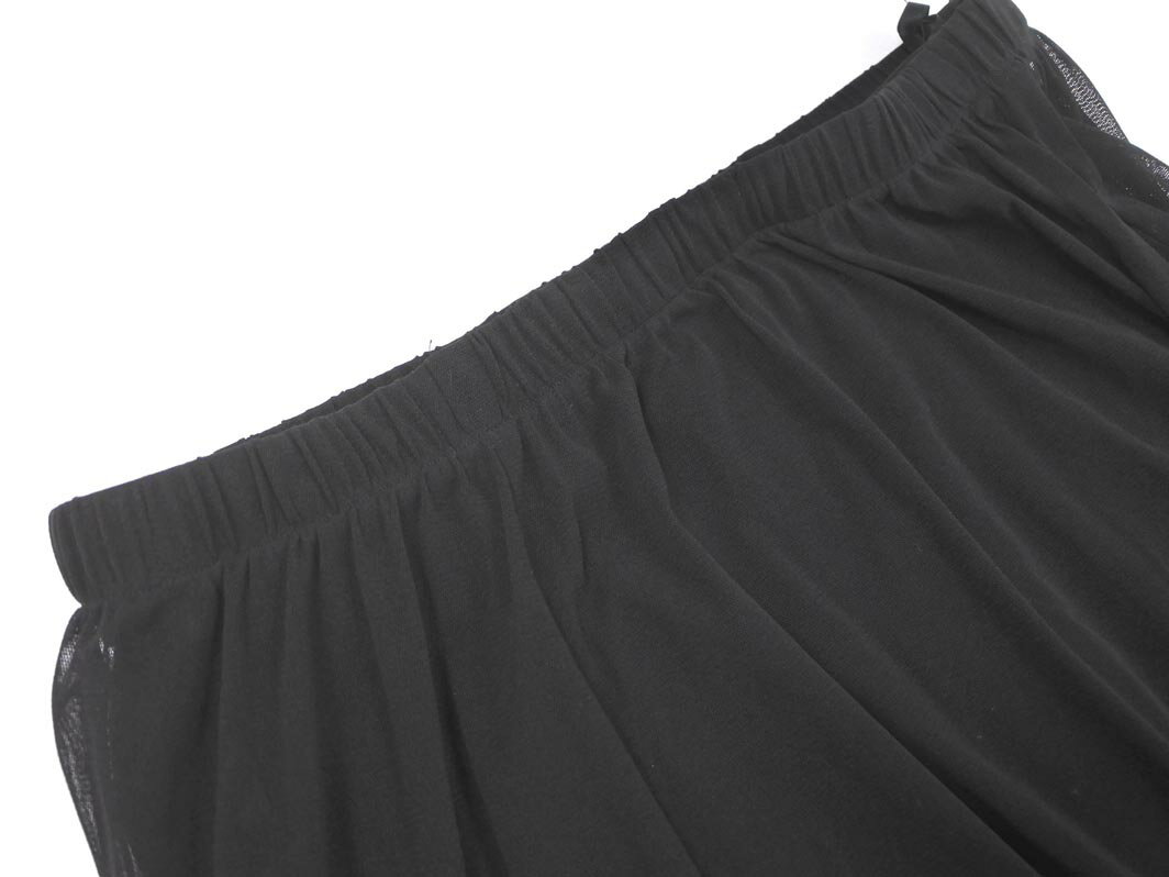 新品 INDIVI インディヴィ メッシュ レイヤード スカート size42/黒 ■◇ ☆ gec5 レディース【USED】【中古】【古着】【ブランド古着買取・販売ABJ】 2