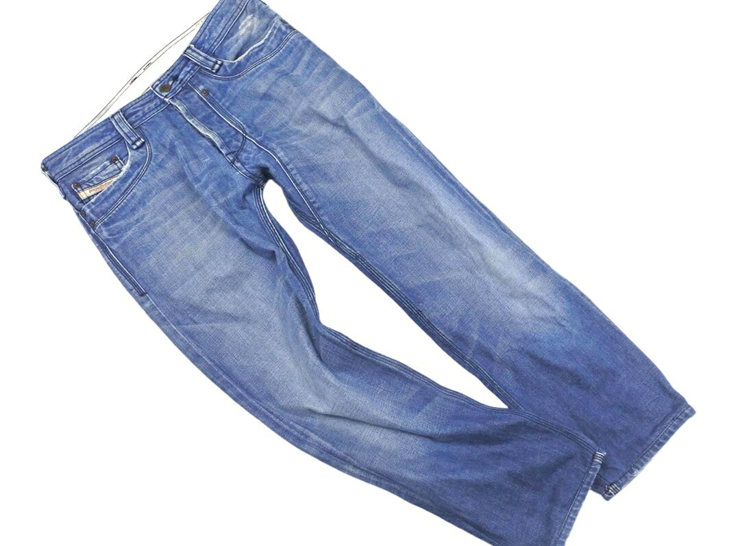 DIESEL ディーゼル 0073H TIMMEN ダメージ加工 ボタンフライ ストレート デニムパンツ size30/インディゴ ■■ ☆ gfb2 メンズ