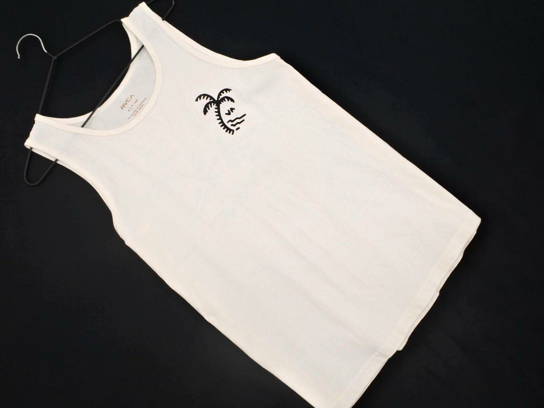 ネコポスOK RVCA ルーカ バック ロゴ プリント タンクトップ sizeM/白 ■◆ ☆ gfb2 ...