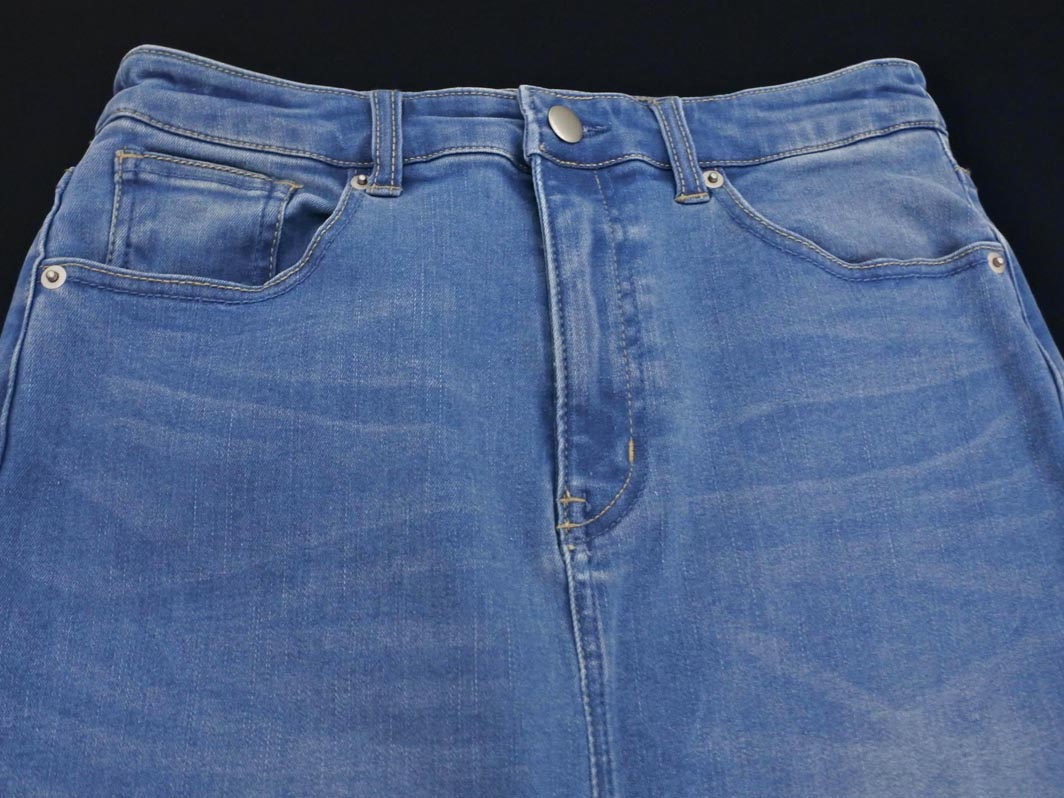 nano universe ナノユニバース ストレッチ フロントスリット タイト スカート size38/青 ■■ ☆ gfb1 レディース【USED】【中古】【古着】【ブランド古着買取・販売ABJ】 furugi-abj-11185207 ブランド古着ならABJ サンプル画像2