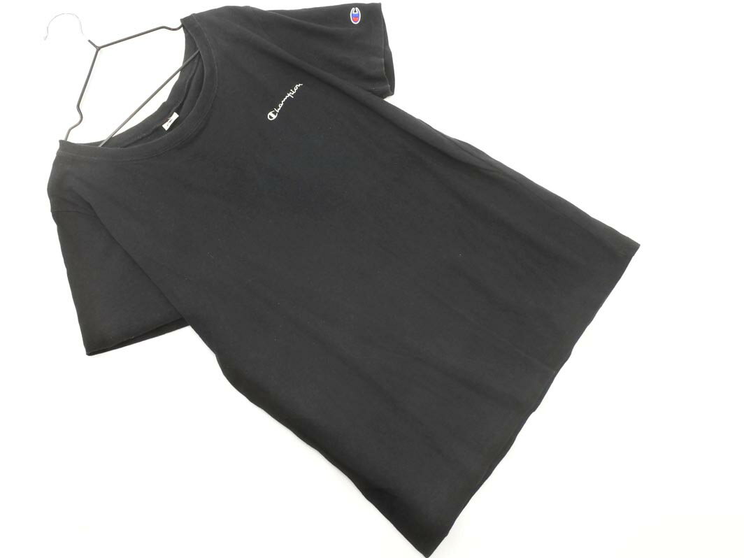 ネコポスOK Champion チャンピオン 大きいサイズ Tシャツ sizeLL/黒 ■◆ ☆ gfb5 レディース