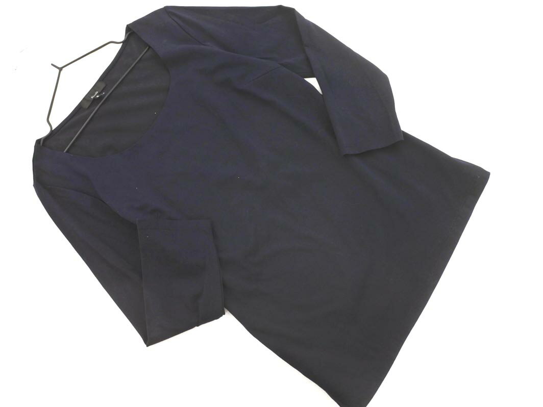 ネコポスOK iCB アイシービー 無地 カットソー sizeS/紺 ■◇ ☆ fcc8 レディース【USED】【中古】【古着】【ブランド古着買取・販売ABJ】