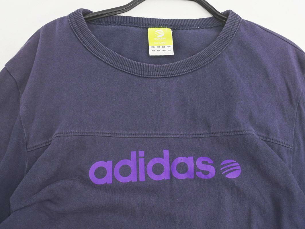 adidas アディダス NEO 7分袖 カットソー sizeL/紺 ■◇ ☆ fgd0 メンズ【USED】【中古】【古着】【ブランド古着買取・販売ABJ】