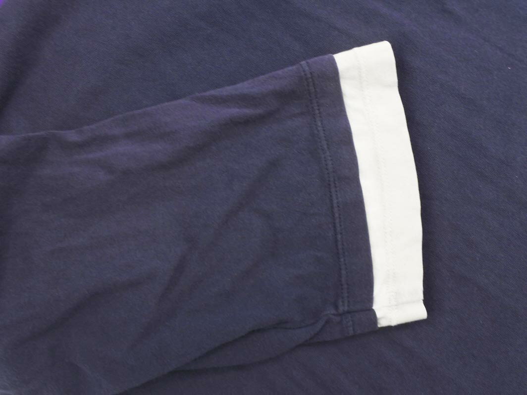 adidas アディダス NEO 7分袖 カットソー sizeL/紺 ■◇ ☆ fgd0 メンズ【USED】【中古】【古着】【ブランド古着買取・販売ABJ】