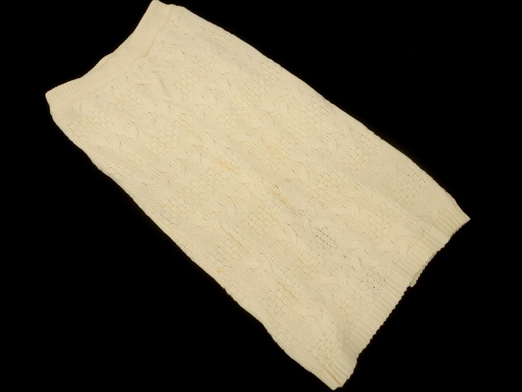 Heather ヘザー ニット スカート sizeF/アイボリー ◇■ ☆ fic2 レディース 商品に目立つヨゴレなど無く、USEDとして良い状態です。 表記サイズ：F 実寸サイズ： 腰幅30cm全長67cm裾幅- アイボリー ★素材は画...