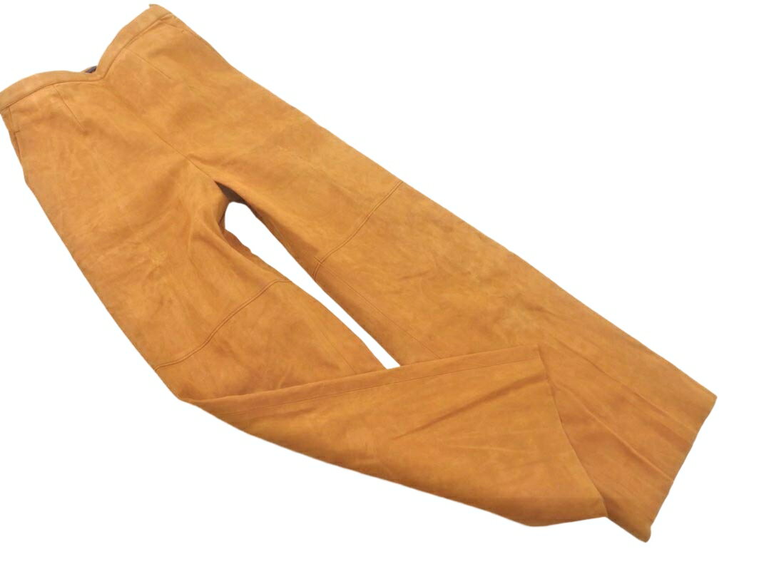 Abahouse Devinette アバハウス ドゥヴィネット フェイクレザー ストレート パンツ size36/茶 ◇■ ☆ fla2 レディース【USED】【中古】【古着】【ブランド古着買取・販売ABJ】