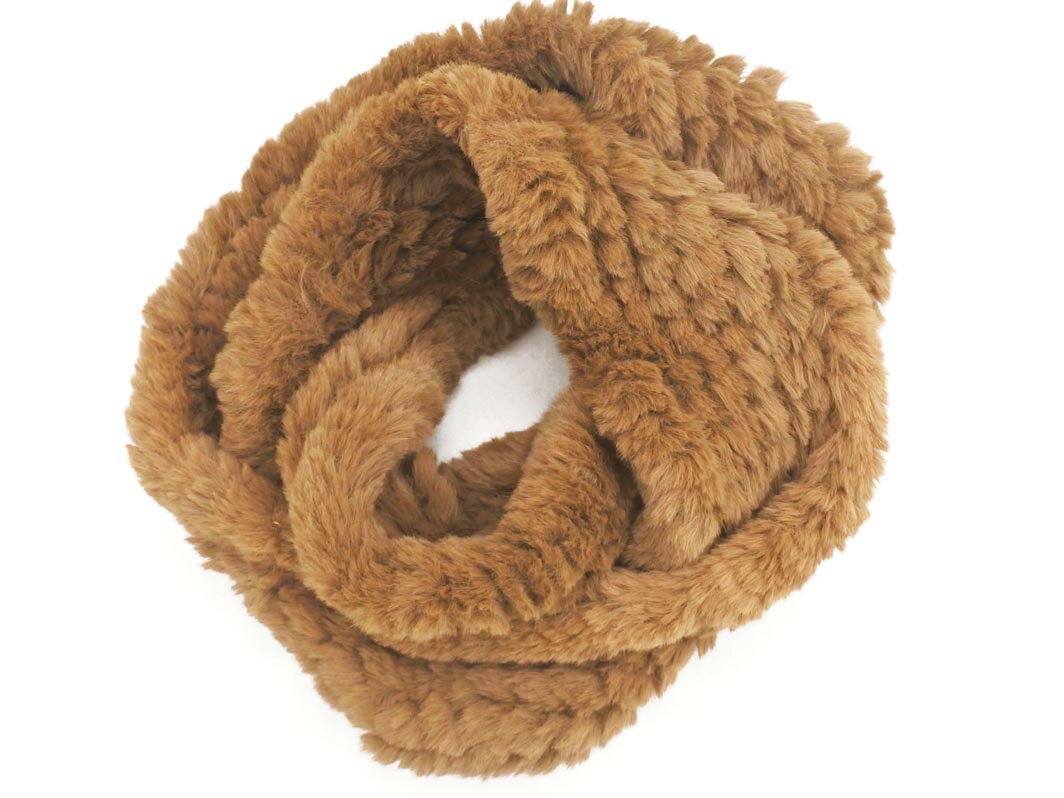 niko and ニコ アンド フェイクファー スヌード 茶 ◆■ ☆ fkb7 レディース【USED】【中古】【古着】【ブ..