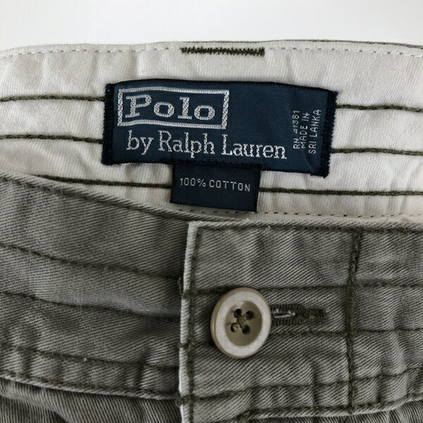 【古着】 RALPH LAUREN ラルフローレン カーゴショートパンツ 90年代 オリーブ系 メンズW33 【中古】 n002345